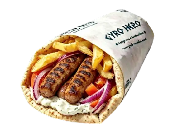 Greek Sausage Wrap 