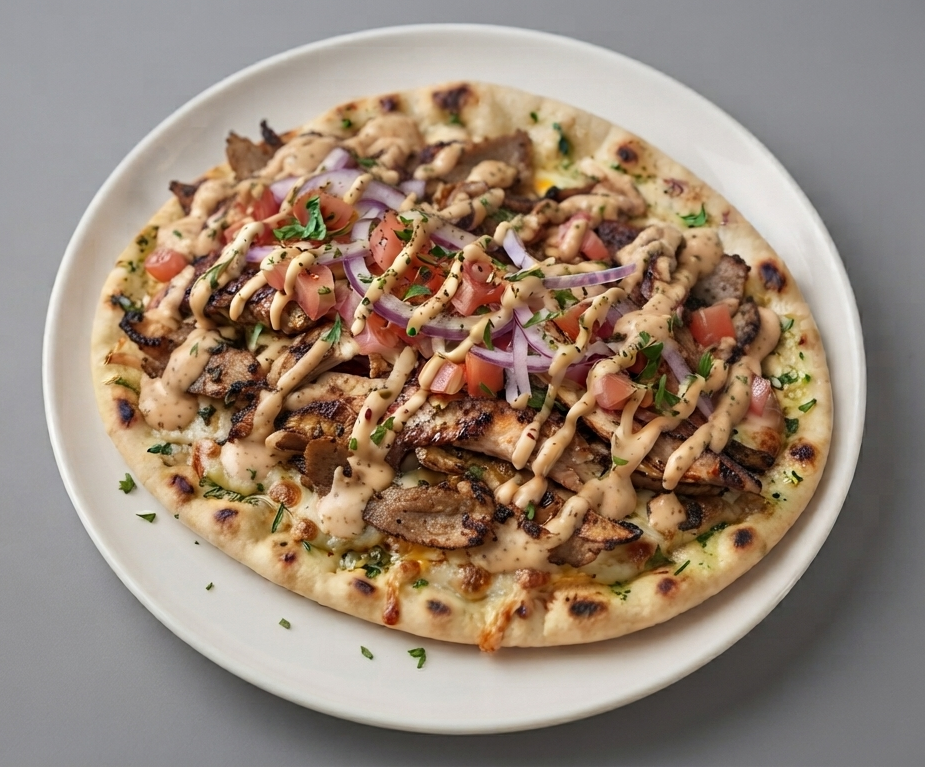 Mixed Gyro Garlic Pitta Pizza 