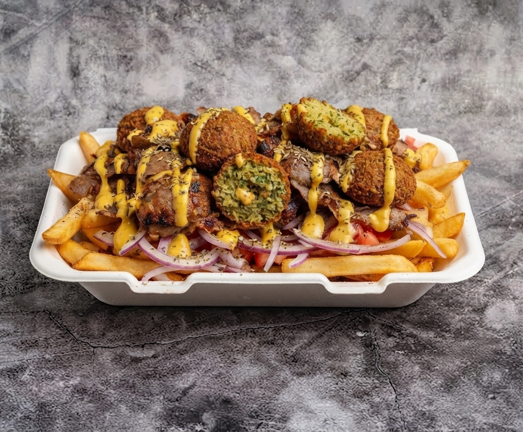 Falafel Loaded Fries 
