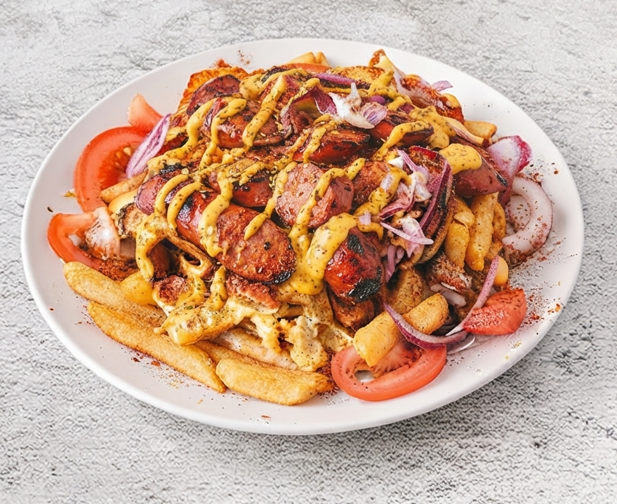 Greek Sausage Garlic Pita 