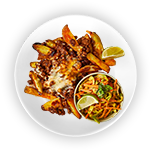 Falafel Loaded Fries 